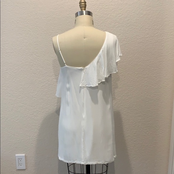 1.State Asymmetrical White Rayon Dress - Picture 2 of 4